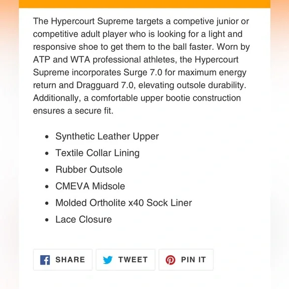 K-Swiss NWOT Hypercourt Supreme tennis shoe  (96615-969-M) size 6 pink And white - Picture 4 of 10